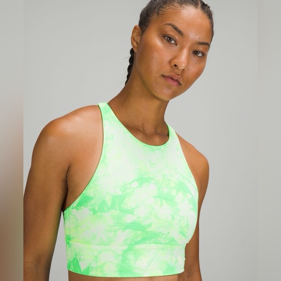 Lululemon Energy Bra High Neck Long Line Shibori *Medium Support B-D - Size 6 - Picture 6 of 11